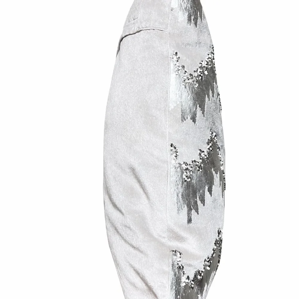 2 Safavieh Silver and Cream Textured Pillow 22X22 Luxury Accent Pillow modern